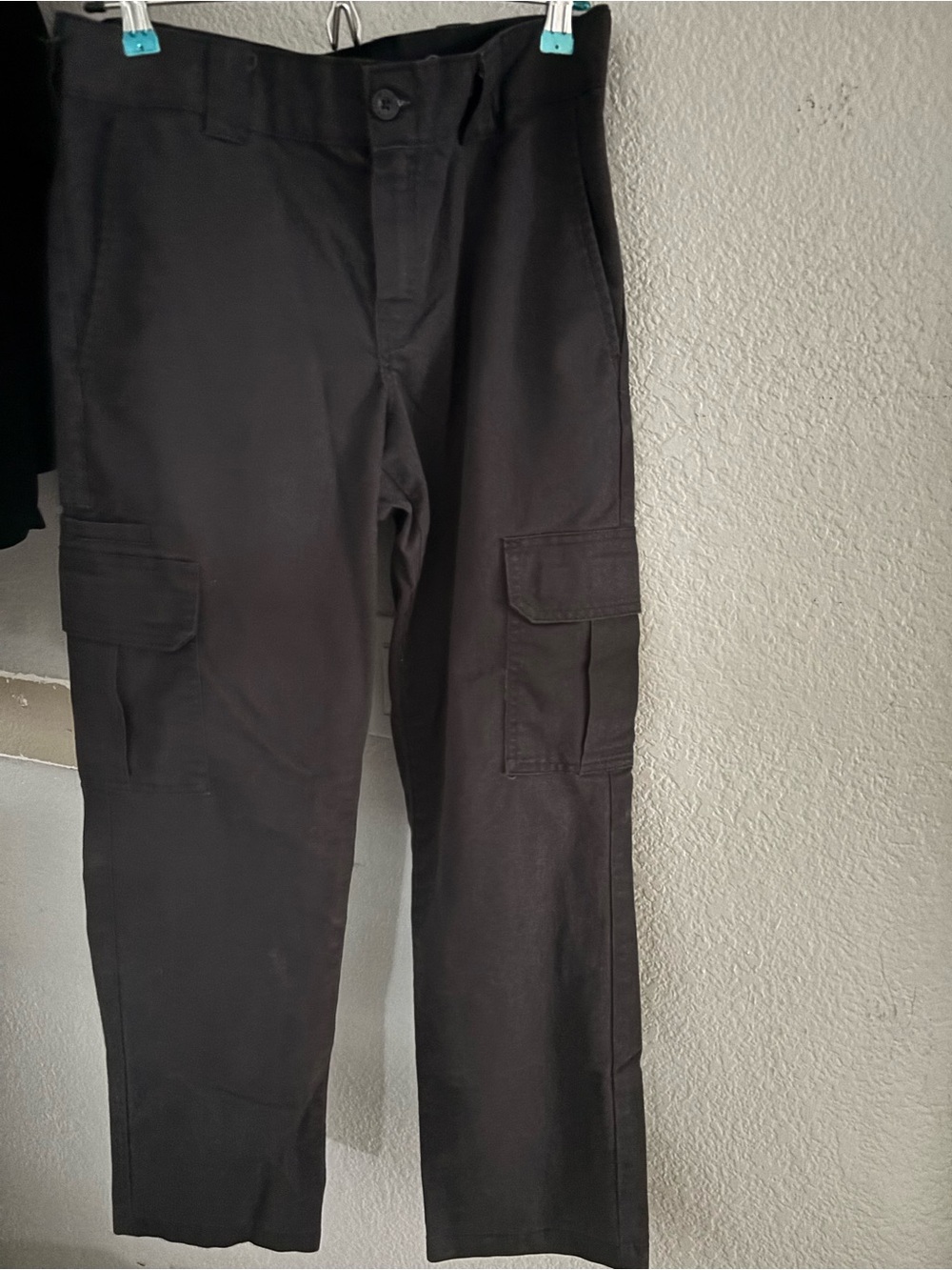 Dickies Black Cargo Pants with Flap Pockets